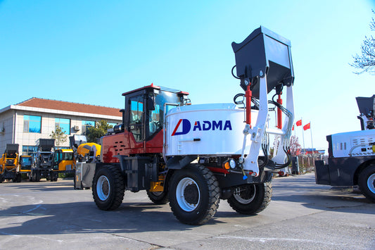 Type-3000 flat-mouth self-loading mixer truck